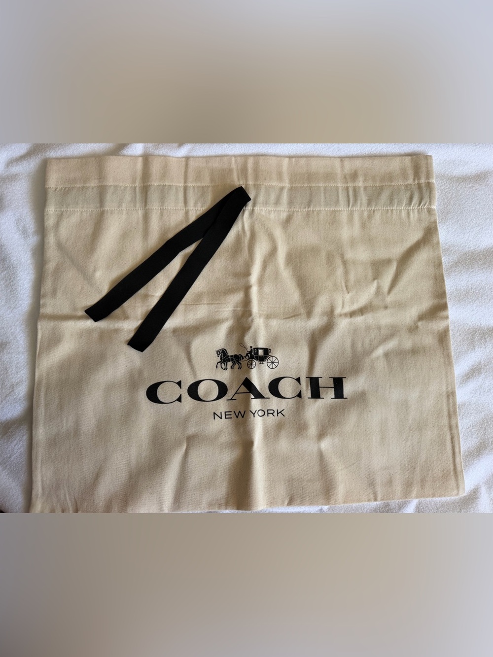 NWT Coach Mollie Tote 25 Black Metallic Logo Bundle w/ Strap and charm - Picture 13 of 14
